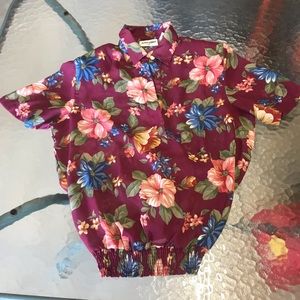 Hawaiian print blouse